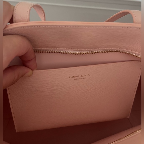 NWT Masur Gavriel Pink Small Zip Tote, fits small laptop - Picture 6 of 13